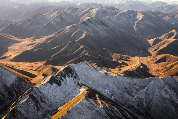 'Lindis Ridgeline' Photographic Print, Lindis Pass New Zealand