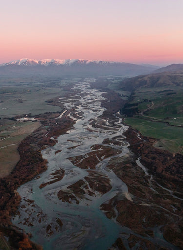 Waitaki River Portrait fine art landscape photograph, Waitaki, New Zealand by Emma Willetts