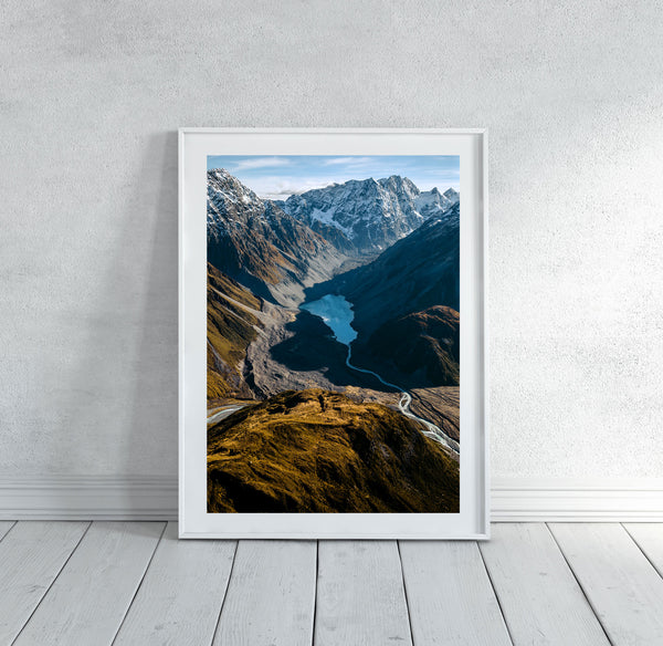 Photographic print of Ramsay glacier in New Zealand's South Island