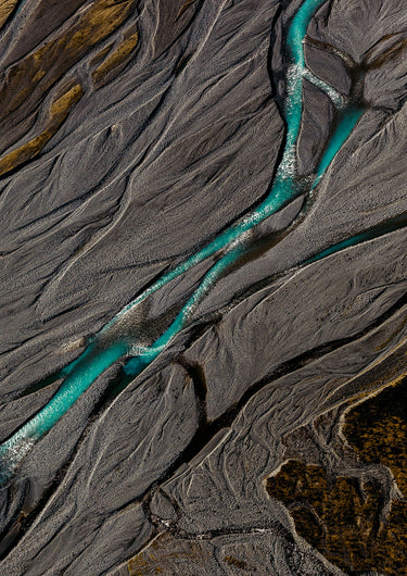 Glitter | Rakaia River fine art landscape photograph, Canterbury, New Zealand by Emma Willetts