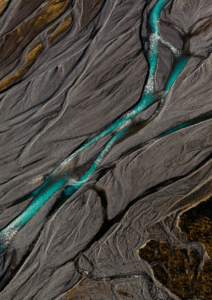 'Glitter' Photographic Print, Rakaia River New Zealand
