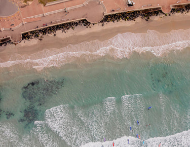 aerial photo print of Saint Clair beach Dunedin