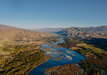 Photographic print of the Waitaki braided river leading to Kurow