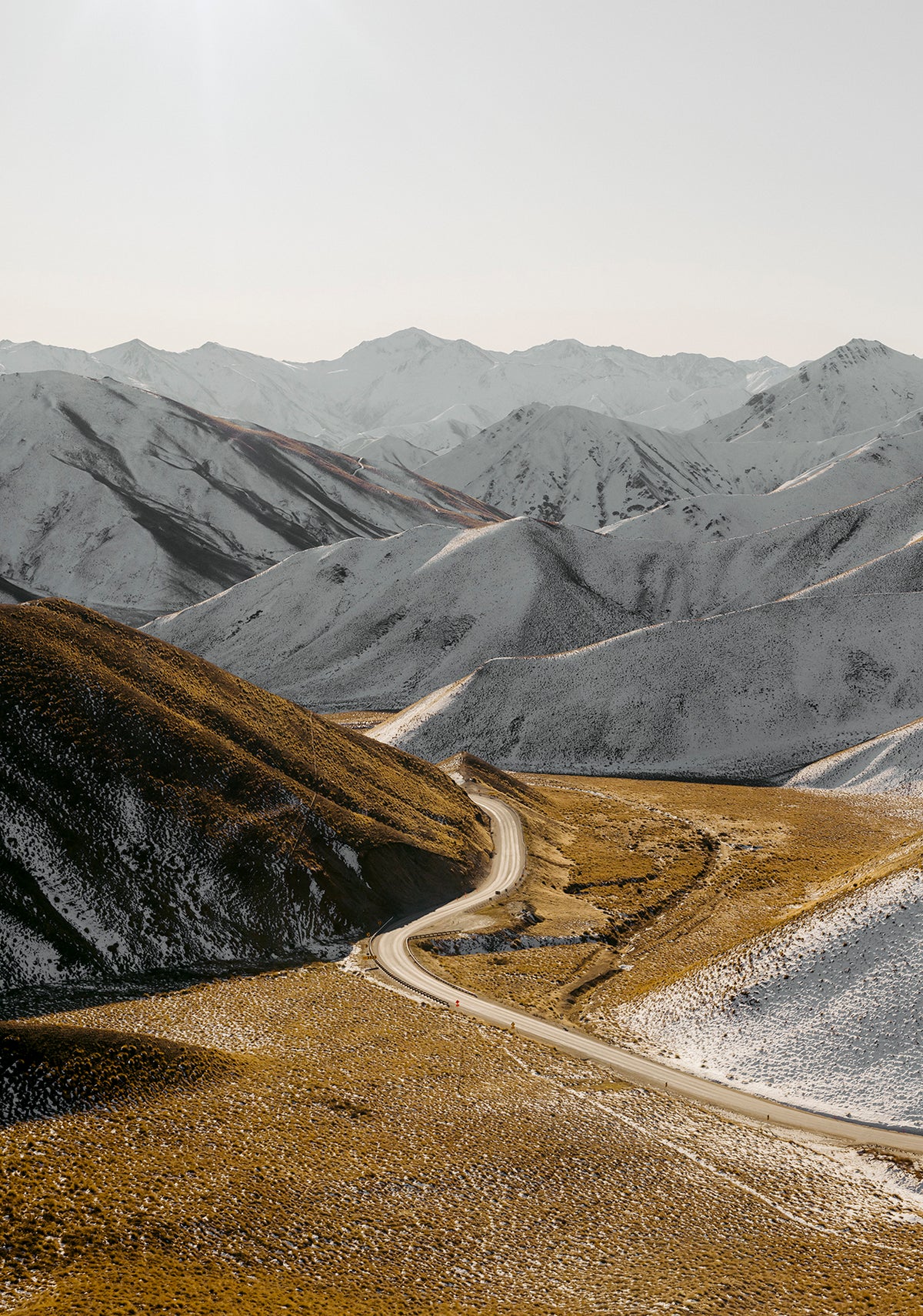 Lindis Pass Journey fine art landscape photograph, Lindis Pass, New Zealand by Emma Willetts