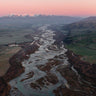 Waitaki River Portrait fine art landscape photograph, Waitaki, New Zealand by Emma Willetts