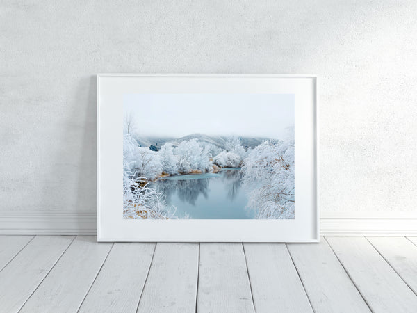 'Kellands Pond Hoar Frost' Photographic Print , Twizel New Zealand