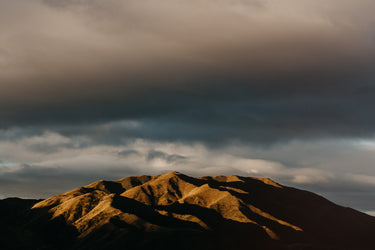 hills at sunset in kurow new zealand photographic print